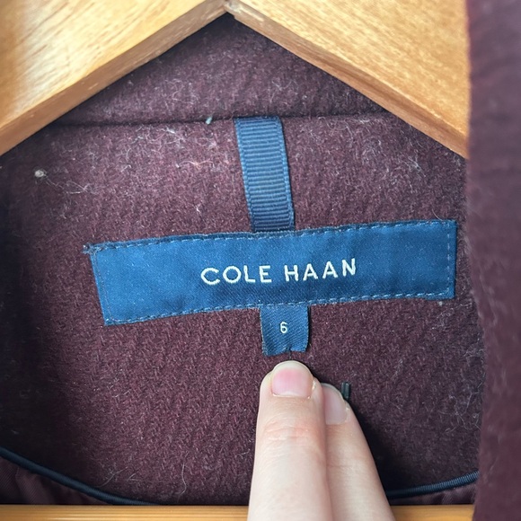 Cole Haan Signature Wool Belted Duffle Coat winter holiday women’s size 6 - Picture 2 of 9
